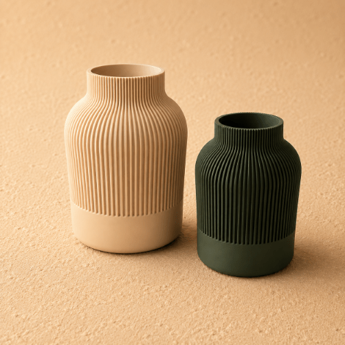 Japandi vase collection featuring minimalist sculptural designs with clean lines and organic textures, blending Japanese simplicity with Scandinavian-inspired home décor.