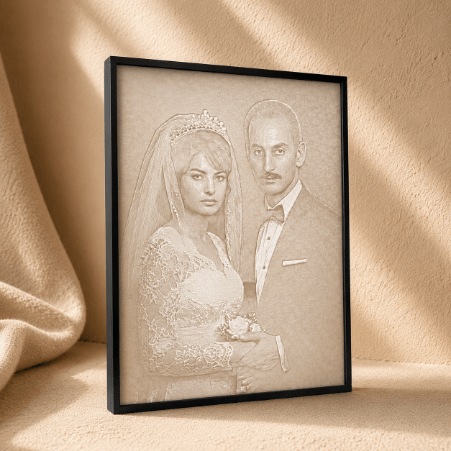 Customized lithophane featuring the customer’s personal photo, transformed into a unique 3D-printed keepsake that reveals the image beautifully when illuminated.