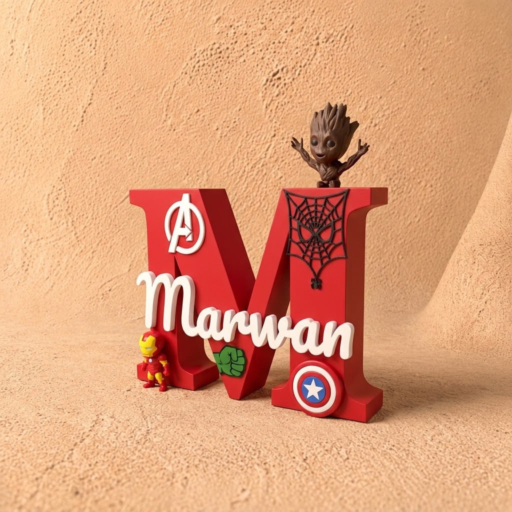 Customized Marvel Heroes Name Stand