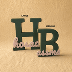 Personalized initial L name display with the custom name Lara, 3D printed in premium Light Blue and matte beige PLA for personalized home décor and gifting.