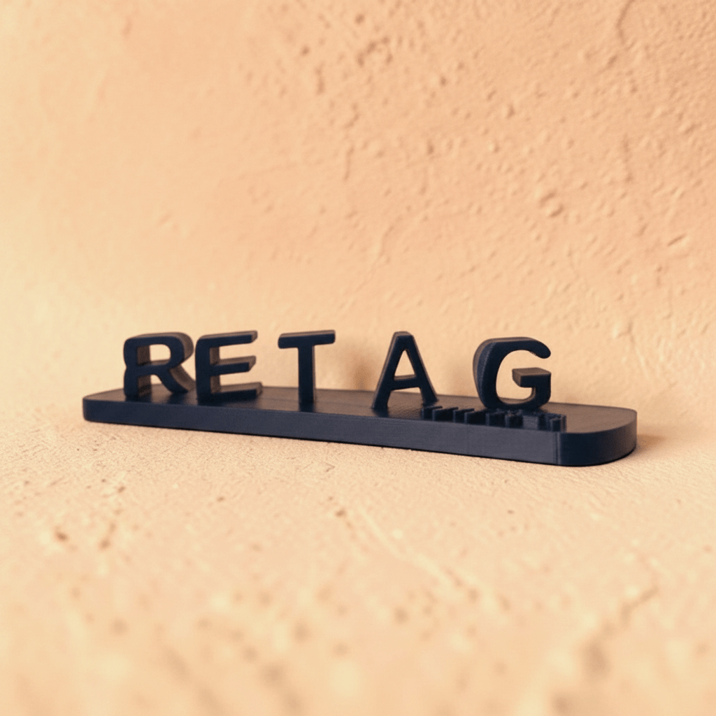 Personalized 3D printed name sign featuring the custom name Body with a heart accent, crafted in premium navy PLA. Freestanding custom desk name plate and personalized gift for couples, bedrooms, offices, and home décor.